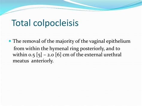 PPT - Outcome of Colpocleisis : A Ten year case series PowerPoint Presentation - ID:239969