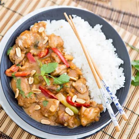 Asian Style Creamy Peanut Chicken • The Healthy Foodie