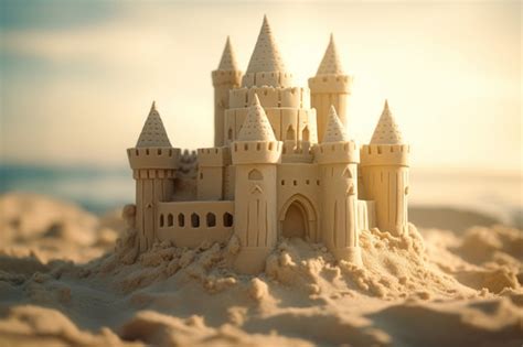 Hermoso Castillo De Arena En La Playa Foto Gratis