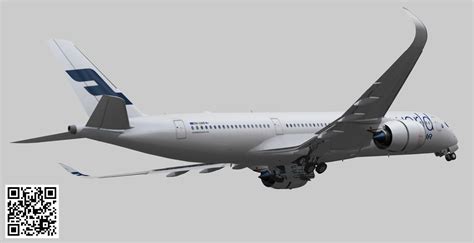 3d Model Airbus A350 900 Xwb Finnair Oneworld Vr Ar Low Poly Rigged Animated Cgtrader