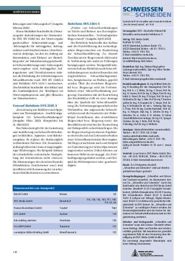 Richtlinie DVS 2203 5 Ausgabe 3 2023 Schweißen und Schneiden