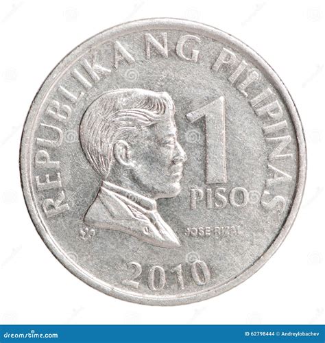 Philippine Piso Coin 1 Stock Photo Image Of Rizal Market 62798444