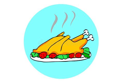 Grilled Chicken Stock Vector Illustration Of Turkey Hunger 9751395