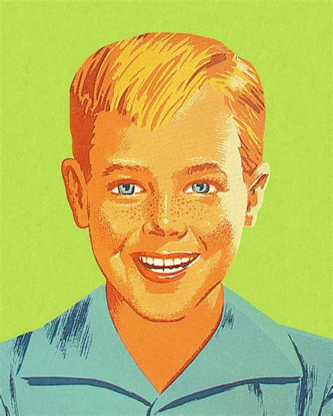 Smiling Boy Drawing By Csa Images Fine Art America