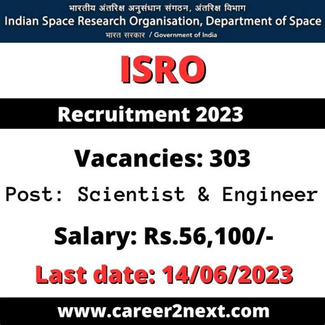 ISRO Recruitment 2023 303 Scientist Engineer Posts