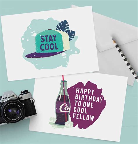 Printable Birthday Cards for Him {Premium} | Stay Cool