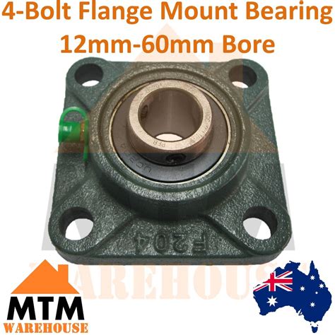 4 Bolt Flange Pillow Block Bearing Self Aligning Foot Housing 12mm 60mm