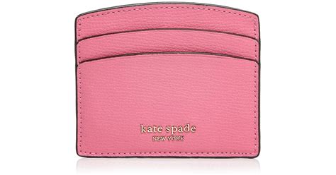 Kate Spade Pebbled Leather Card Holder - Lyst