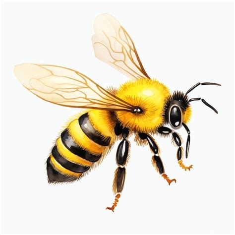 Premium Photo | Beautiful Yellow bee clipart illustration