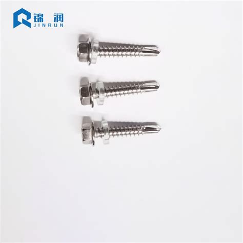 China Stainless Steel Hex Washer Head Self Drilling Screw With Epdm