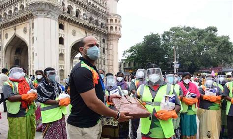 Charminar Sanitation Workers Felicitated