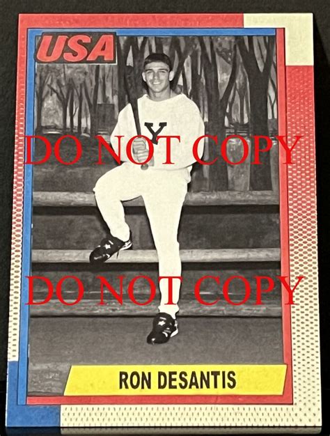 Ron DeSantis RARE Captain Yale custom baseball card / President 2028 ...