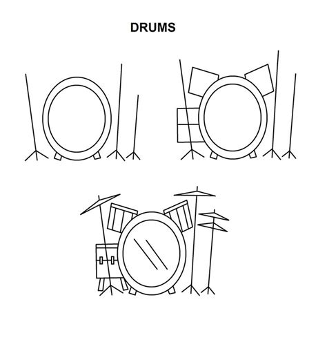 Pin By Lee Nelson On Lee S Drawing Tutorials Drum Drawing Drums Art