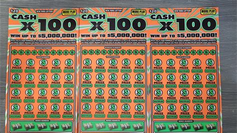 NY Scratch Off Cash X100 Ticket YouTube