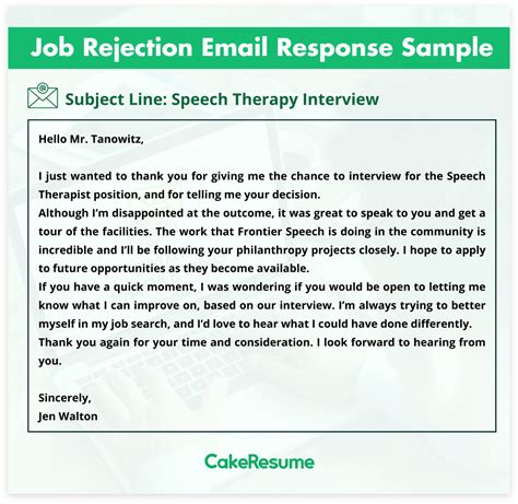 How To Successfully Respond To A Rejection Email Cakeresume