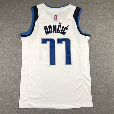 Camiseta Luka Dončić 77 Dallas Mavericks Edición 75 Aniversario Blanco