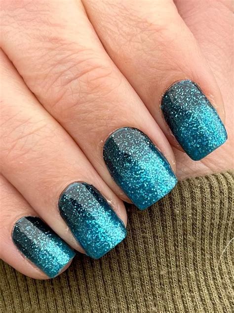 Teal Nails Bling Nails Nail Color Combos Nail Colors Cute Nails