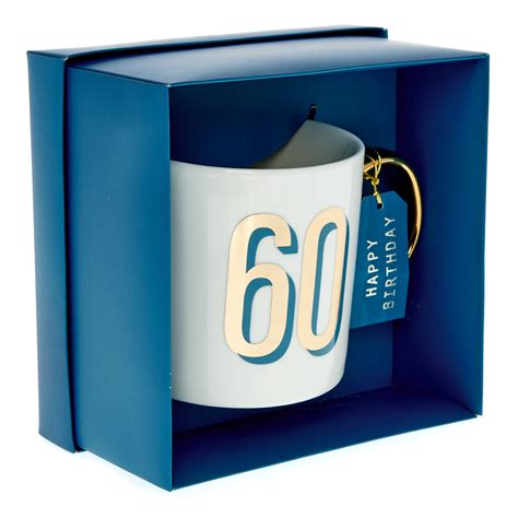 Buy Blue Gold 60th Birthday Mug In A Box For GBP 4 99 Card Factory UK