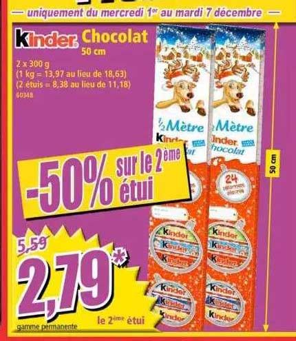 Promo Chocolat Kinder Chez Norma Icatalogue Fr