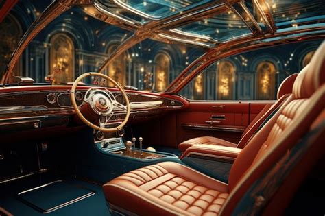 Premium AI Image | Interior view of a large luxury car