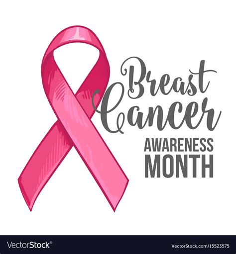 Breast Cancer Awareness Month Banner Poster Vector Image