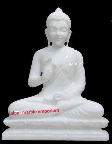 Marble Buddha Statue Made In Natural Makrana Marble At Rs 25000