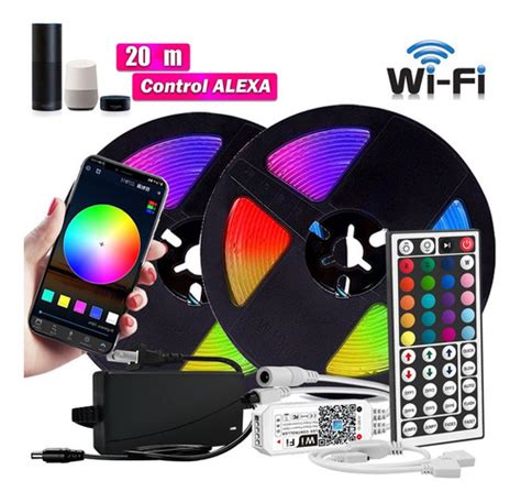 Tiras De Led Rgb Luces Led Wifi Alexa App Control Metros Cuotas