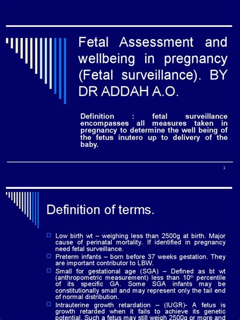 Fetal Assessment And Wellbeing In Pregnancy Fetal Pdf Fetus Prenatal Development