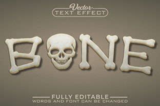 Bone Skeleton Editable Text Effect Graphic By Stella Design Creative