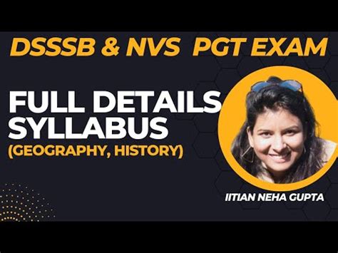 Dsssb Kvs Pgt Full Detail Syllabus Of Subject Geography History