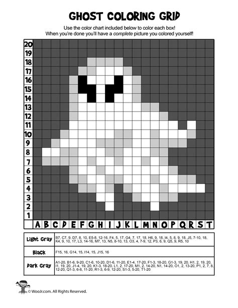 Printable Mystery Grid Coloring Pages