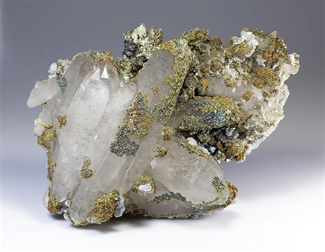 Quartz With Pyrite Calcite Arsenopyrite Muscovite Minerals For