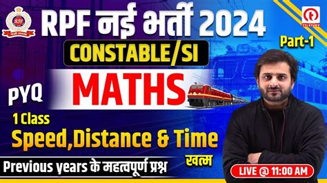 Rpf Math Class Rpf Constable And Si Math Speed Distance And