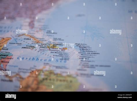 The Dominican Republic On A Colorful And Blurry Map Of The Lucayan