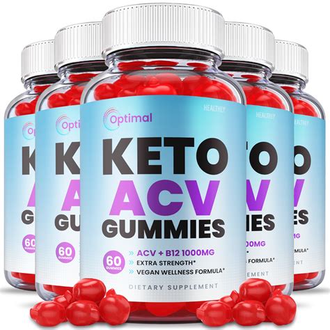 5 Pack Optimal Keto Acv Gummies Advanced Weight Loss Support With