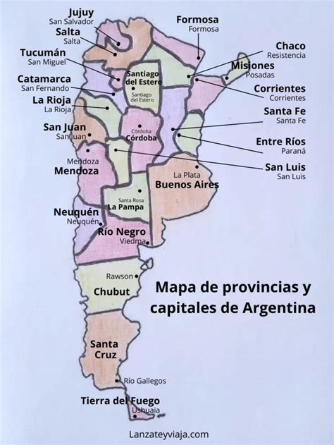 Lista De Provincias Y Capitales De Argentinaapr Ndetelas Todas