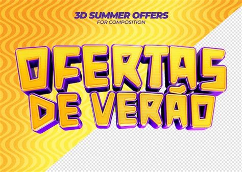 D Render Label Ofertas De Verano Para Composici N Verao En Brasil