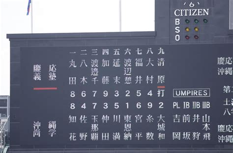 【甲子園】慶応が103年ぶり4強 6回打者10人猛攻で逆転 沖縄尚学・東恩納まさかの6失点 高校野球夏の甲子園写真ニュース 日刊スポーツ