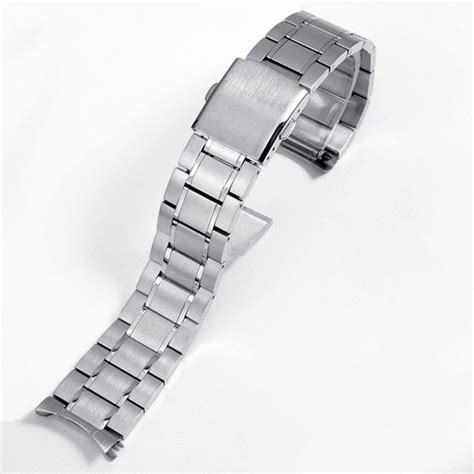 Изогнутый ремешок для часов 22 мм Casio -1374 Браслет Металлический MTP ...