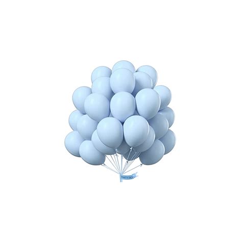 Partywoo Pastel Blue Balloons 50 Pcs 12 Inch Pale Blue Balloons Blue