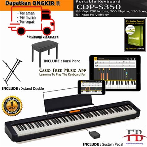 Jual Casio Cdp S Digital Piano Xstand Kursi Cdps Cdp S