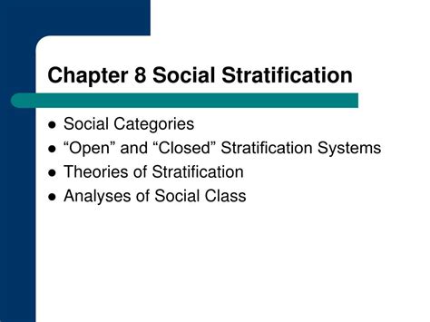 Ppt Chapter Social Stratification Powerpoint Presentation Free