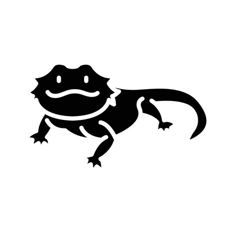 Bearded Dragon Glyph Icon Animal Vector 5162964 Vector Art At Vecteezy