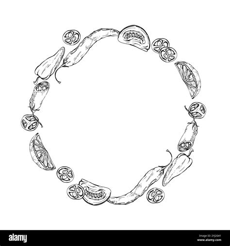 Cook Slices Hot Chili Peppers Stock Vector Images Alamy