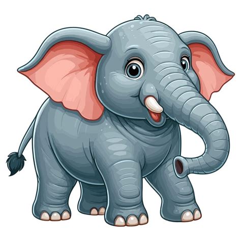 Premium Vector Elephant Vector Cartoon Illustration