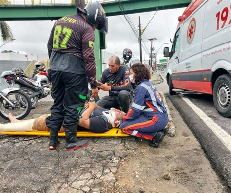 Notícias Acidente de trânsito deixa duas pessoas feridas e causa