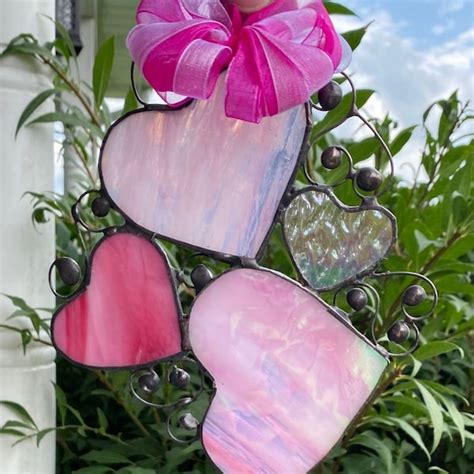 Stained Glass Rainbow Heart Etsy