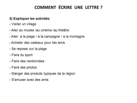 Comment écrire Une Lettre à Un Ami Exemple de Lettre