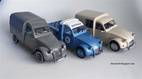 124 Diecast Miniaturas Comparativas Furgonetas Citroen 2cv 124