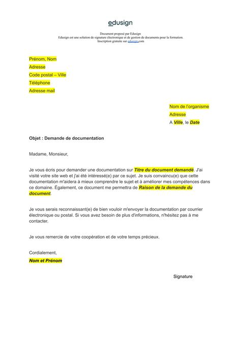 Lettre De Démission Modèle Gratuit En Format Word Pdf Edusign